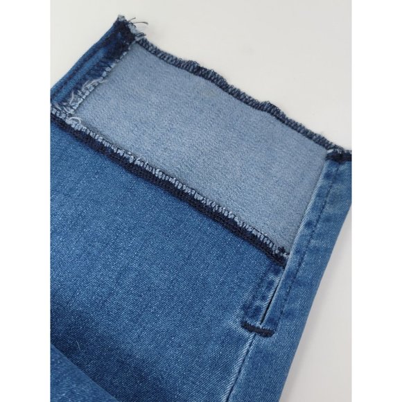 Good American Good Waist Size 24 Denim Blue‎ Jeans Blue Skinny Raw Hem - Picture 5 of 10